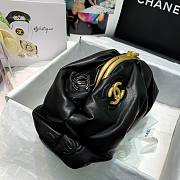 Chanel Lampskin Clutch Black AS2137  - 6