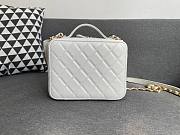 Chanel Lambskin & Gold Metal Clutch White AP2393 - 5