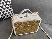 Chanel Lambskin & Gold Metal Clutch White AP2393 - 2