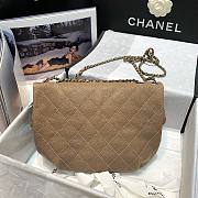 Chanel vintage beige flap bag  - 6