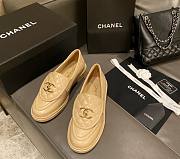 Chanel Flat Loafers White / Black / Beige  - 6