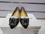 Manolo Blahnik Black Flat Loafers - 1