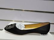 Manolo Blahnik Black Flat Loafers - 5