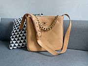 Chanel Calfskin Hobo Bag Beige - 2