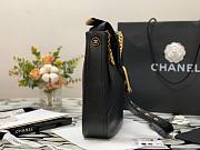 Chanel Calfskin Hobo Bag Black - 6