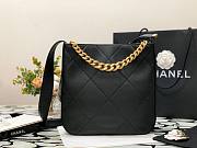 Chanel Calfskin Hobo Bag Black - 2