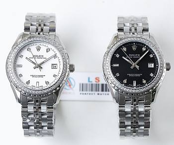 Rolex Watch Black/ White 40mm