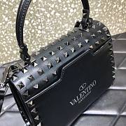 Valentino Garavani Rockstud Alcove all black tote bag - 6