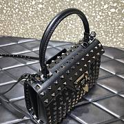 Valentino Garavani Rockstud Alcove all black tote bag - 5