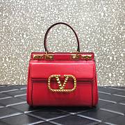 Valentino Garavani Small Rockstud Alcove Red Leather Bag - 1