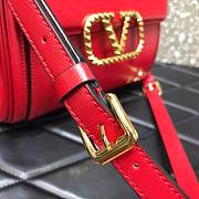 Valentino Garavani Small Rockstud Alcove Red Leather Bag - 6