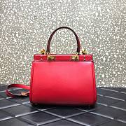 Valentino Garavani Small Rockstud Alcove Red Leather Bag - 4