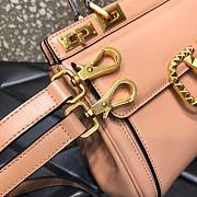 Valentino Garavani Small Rockstud Alcove beige Leather Bag - 5