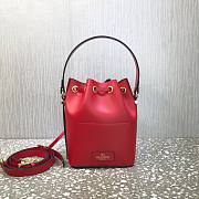 Valentino VLogo Walk Red Bucket Bag - 5