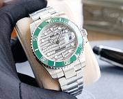 Rolex 40mm silver - green - 4