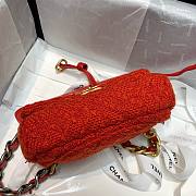 Chanel flap bag red crossbody  - 6