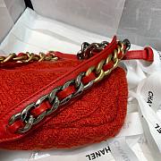 Chanel flap bag red crossbody  - 4