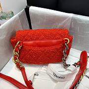 Chanel flap bag red crossbody  - 3