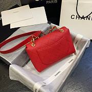 Chanel shoulder flap bag AS1459 in red - 6