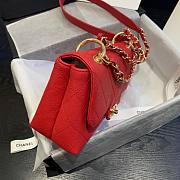 Chanel shoulder flap bag AS1459 in red - 5