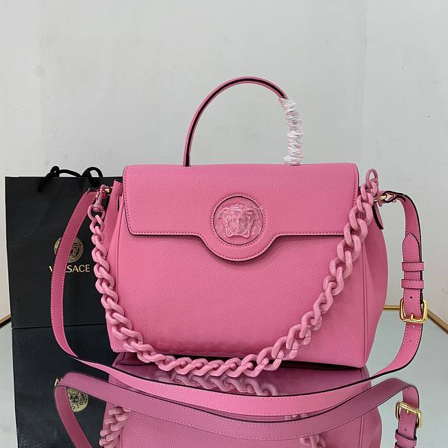 Versace La Medusa Large Handbag in pink 35cm - 1