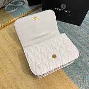 Versace Virtus Quilted Napa Evening Bag - White - 4