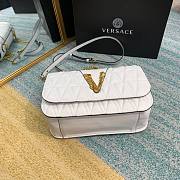 Versace Virtus Quilted Napa Evening Bag - White - 2