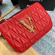 Versace Virtus Quilted Napa Evening Bag - Red - 2