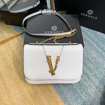 Versace Virtus Shoulder bag in White 