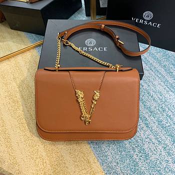 Versace Virtus Shoulder bag in Brown 