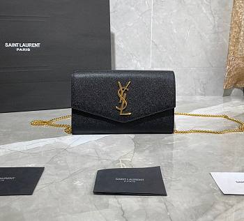 YSL uptown shoulder bag black