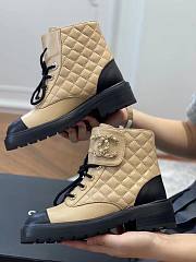 Chanel beige CC boots  - 3