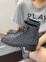 Chanel gray CC boots - 6