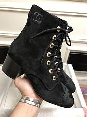 Chanel black suede leather - 6