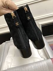 Chanel black suede leather - 5