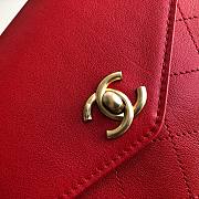 Chanel red gold hardware flap bag  - 2