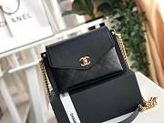 Chanel black gold hardware flap bag - 5