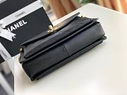 Chanel black gold hardware flap bag - 4