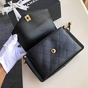 Chanel black gold hardware flap bag - 3