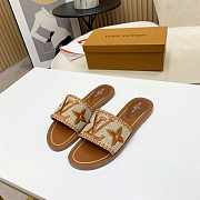 LV slippers Raffia Brown - 3