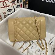 Chanel flap calfskin bag beige As1488 - 2