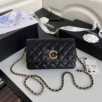 Chanel woc flap caviar leather bag black AP794 2020