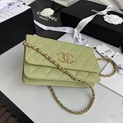 Chanel woc flap caviar leather bag green AP794 2020 - 6