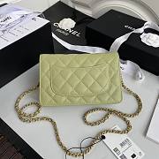 Chanel woc flap caviar leather bag green AP794 2020 - 5