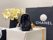 Chanel Lambskin & Gold-Tone Small Metal Flap Bag Black 20cm - 2