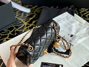 Chanel Lambskin & Gold-Tone Small Metal Flap Bag Black 13cm - 6