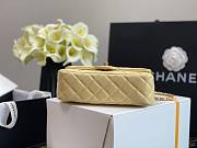 Chanel Lambskin & Gold-Tone Small Metal Flap Bag Yellow 20cm - 6