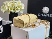 Chanel Lambskin & Gold-Tone Small Metal Flap Bag Yellow 20cm - 4