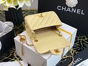 Chanel Lambskin & Gold-Tone Small Metal Flap Bag Yellow 13cm - 2