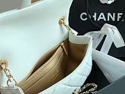 Chanel Lambskin & Gold-Tone Small Metal Flap Bag White 20cm - 2